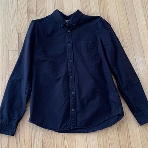 Everlane Men’s Cotton Long Sleeve Button Down Shirt Size Large Washed Black